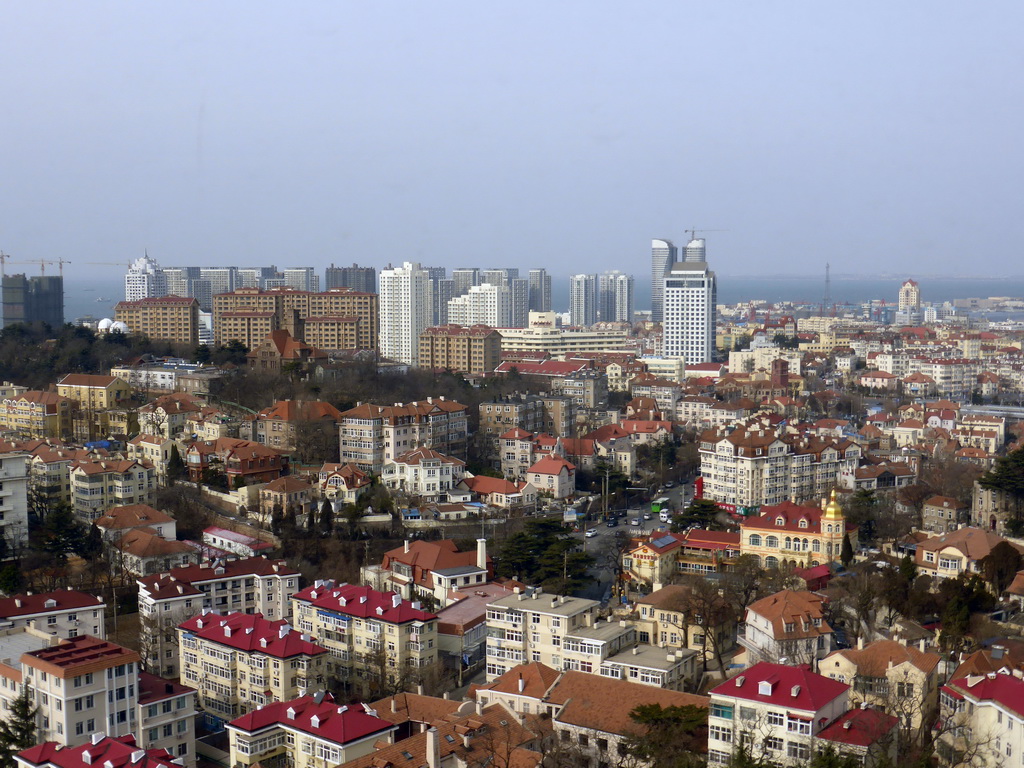 The Quanxiangshan Park and surroundings, viewed from the rotating sightseeing tower at the Xinhaoshan Park