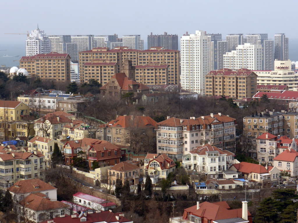 The Quanxiangshan Park and surroundings, viewed from the rotating sightseeing tower at the Xinhaoshan Park