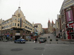 The crossing of Zhongshan Road and Feicheng Road, and St. Michael`s Cathedral