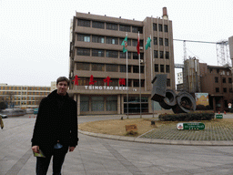 Tim at the central square of the Tsingtao Beer Museum