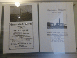 German posters about the old brewery at the Tsingtao Beer Museum