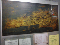 Old map with the location of the old brewery at the Tsingtao Beer Museum