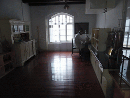 Wax statue in an old laboratory, at the Tsingtao Beer Museum