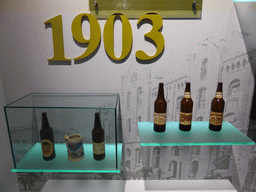 Mug and bottles from 1903, at the Tsingtao Beer Museum