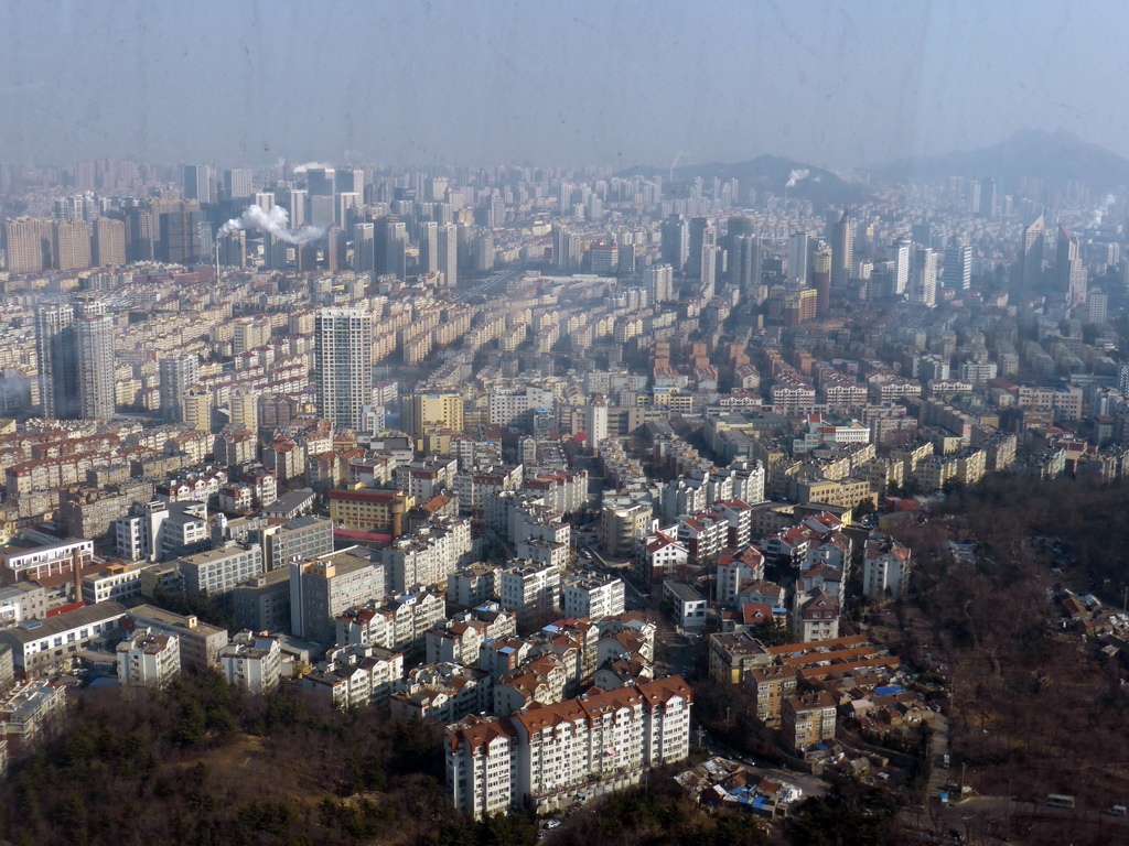 The northeast side of the city, viewed from the highest indoor level at the Qingdao TV Tower