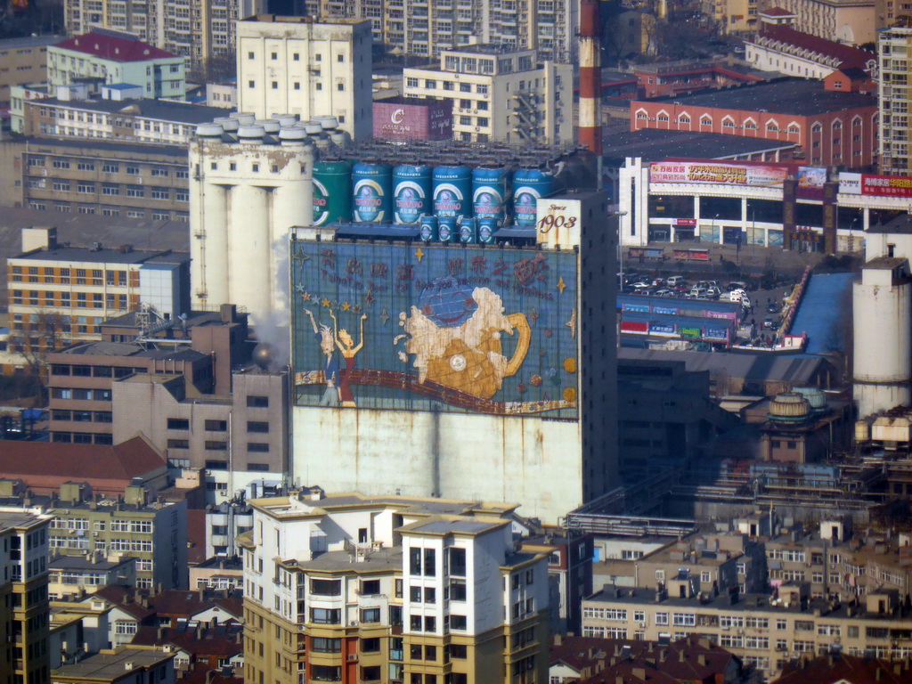 The Tsingtao Beer Museum and surroundings, viewed from the highest indoor level at the Qingdao TV Tower