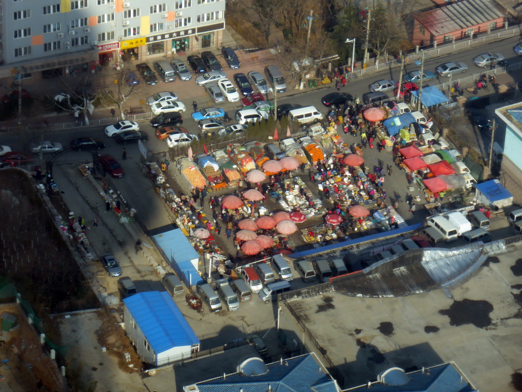 The Julinshan Market at Shangqing Road, viewed from the highest indoor level at the Qingdao TV Tower