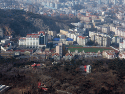 Qingdao Zongshan Park, Qingdaoshan Fort Site and surroundings, viewed from the lowest indoor level at the Qingdao TV Tower