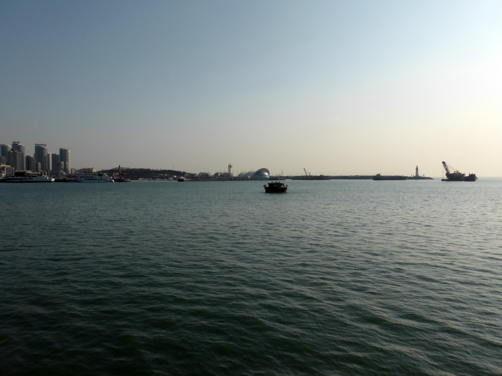 The Fushan Bay with the Qingdao Olympic Sailing Center, viewed from the May Fourth Square