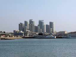 Hisense Plaza and surroundings and the Fushan Bay, viewed from the May Fourth Square