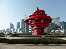 The May Fourth Square with the `May Wind` sculpture