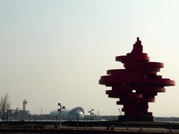 The `May Wind` sculpture at the May Fourth Square and the Qingdao Olympic Sailing Center