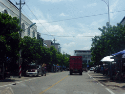 The 223 National Road at the southwest side of the city, viewed from the car