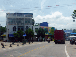 Buildings at the southwest side of the city, viewed from the car