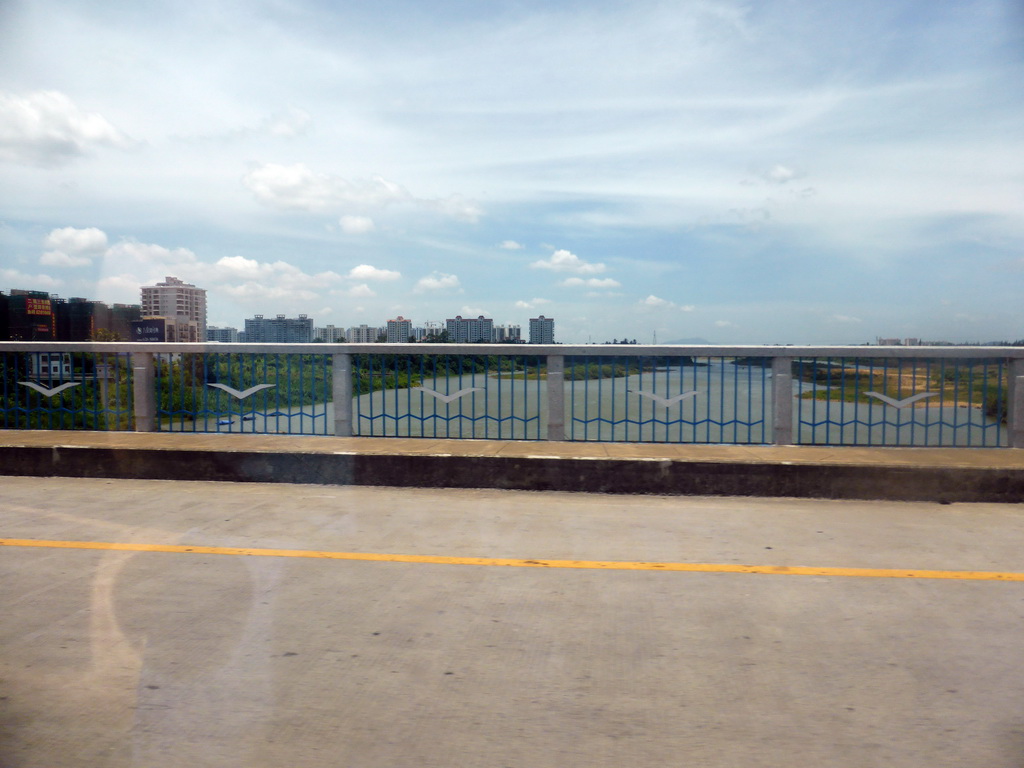 Bridge of the 223 National Road over the Wanquan River, viewed from the car