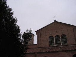 Tower and facade of the Basilica di Sant`Apollinare in Classe church