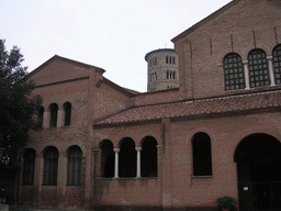 Tower and facade of the Basilica di Sant`Apollinare in Classe church