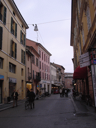 The Via IV Novembre street, viewed from the Piazza del Popolo square