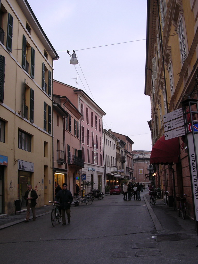 The Via IV Novembre street, viewed from the Piazza del Popolo square
