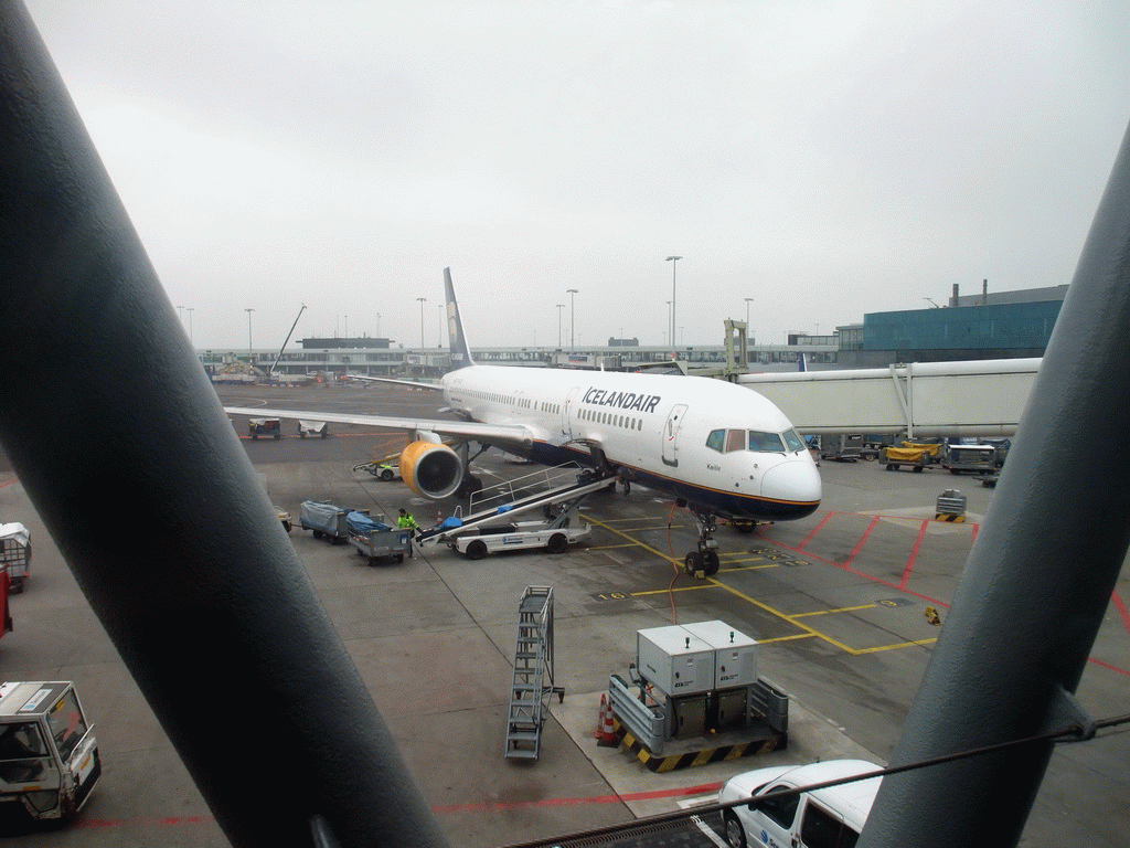 Our Icelandair airplane at Schiphol Airport