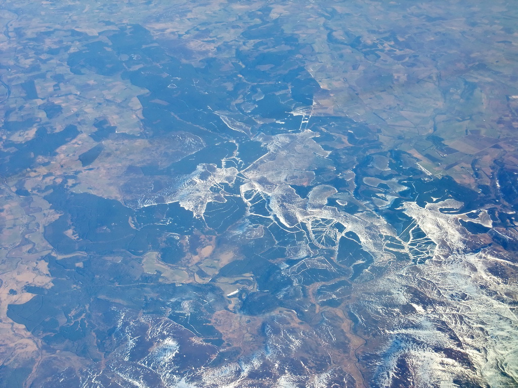 Mountains in Scotland, viewed from the plane from Amsterdam