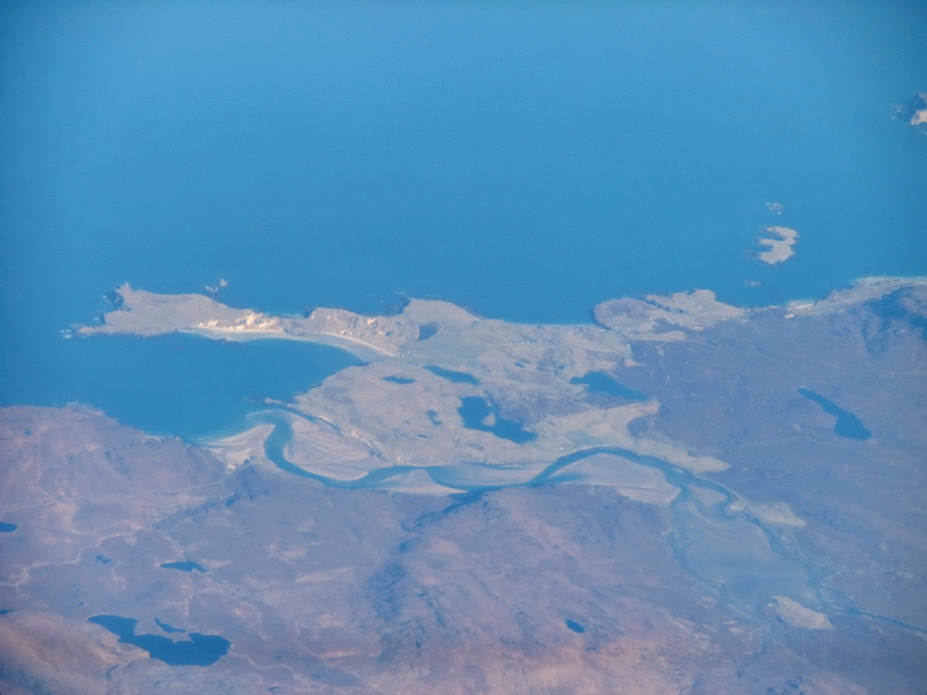 Durness and surroundings in Scotland, viewed from the plane from Amsterdam
