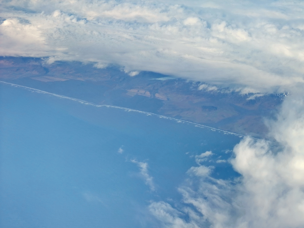 South coast of Iceland, viewed from the plane from Amsterdam