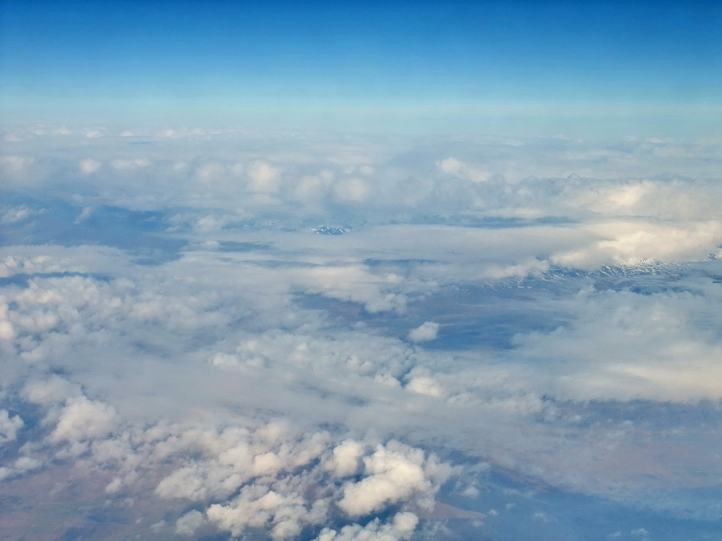 Mountains in Iceland, viewed from the plane from Amsterdam