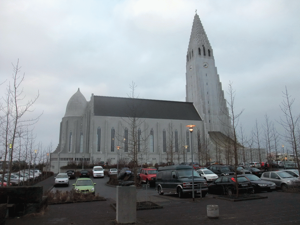 Northeast side of the Hallgrímskirkja church