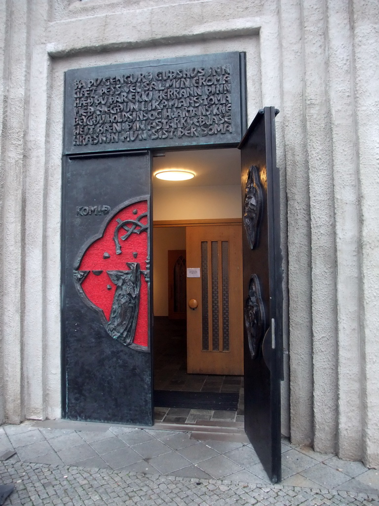 Front door of the Hallgrímskirkja church