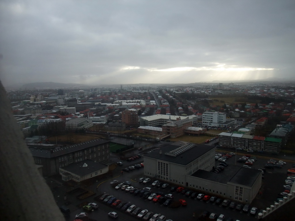 The east side of the city, viewed from the tower of the Hallgrímskirkja church