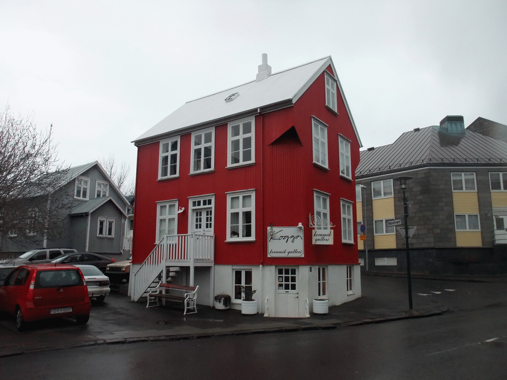 Front of the Kogga Keramik Gallery at Vesturgata street