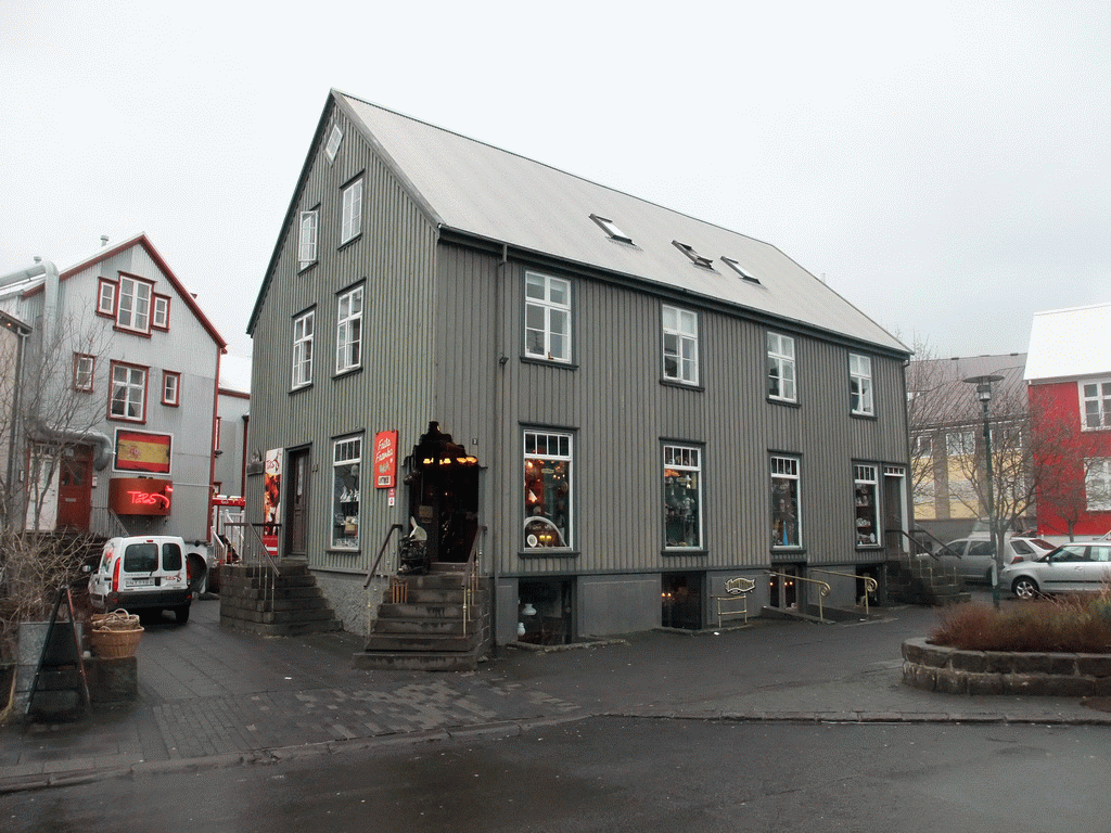 Front of the Friða Frænka Boutique at Vesturgata street