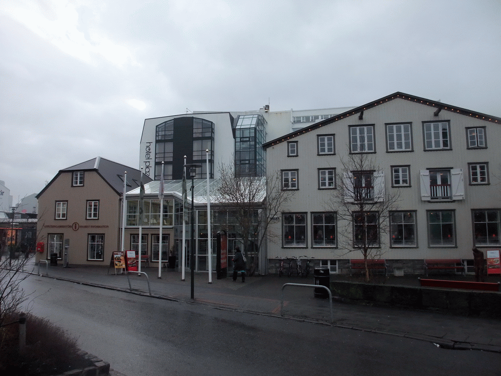 The Tourist Information Center and Hotel Plaza at Vesturgata street