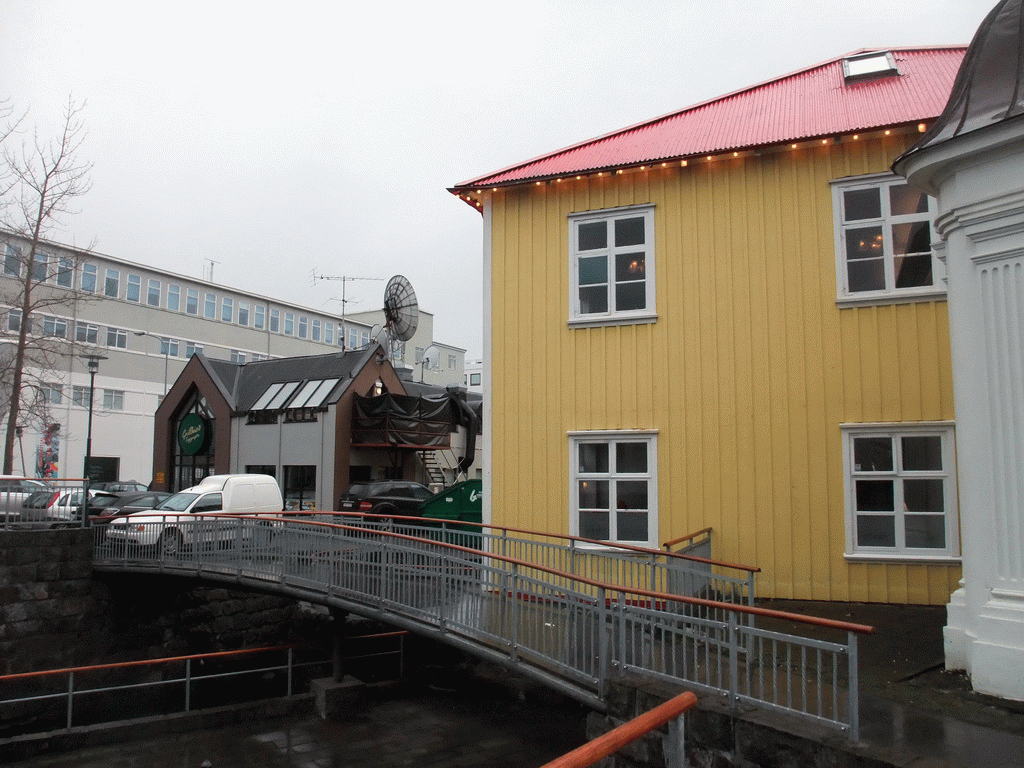 Pedestrian bridge at Vesturgata street