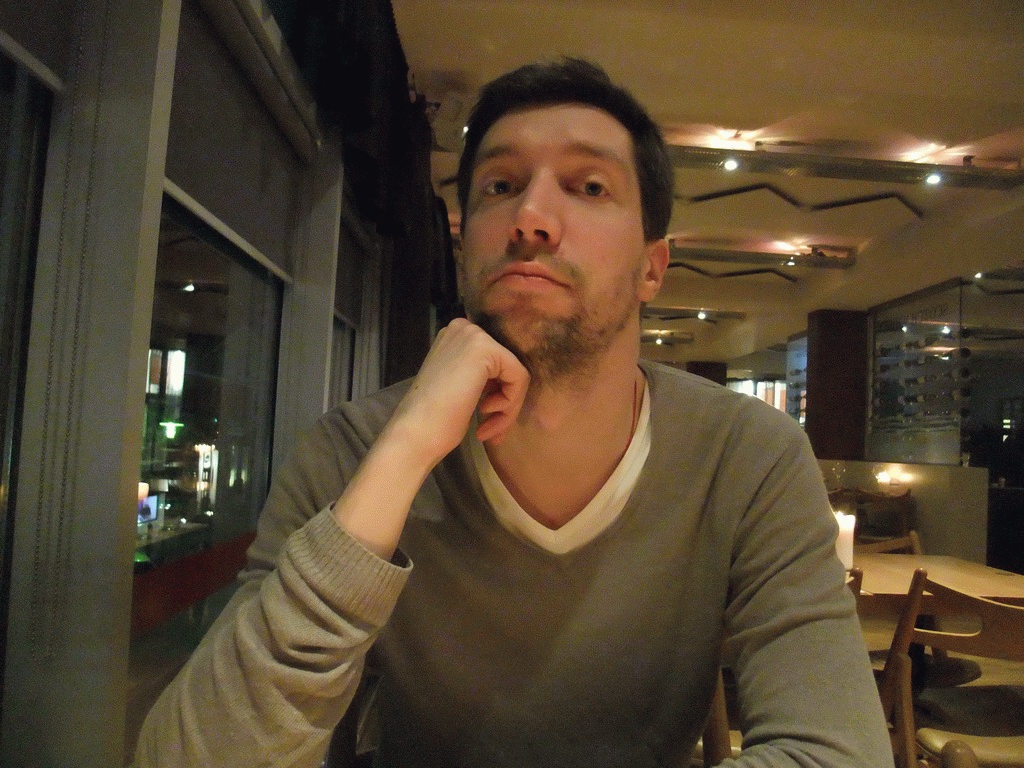 Tim at the Hereford Steikhús restaurant