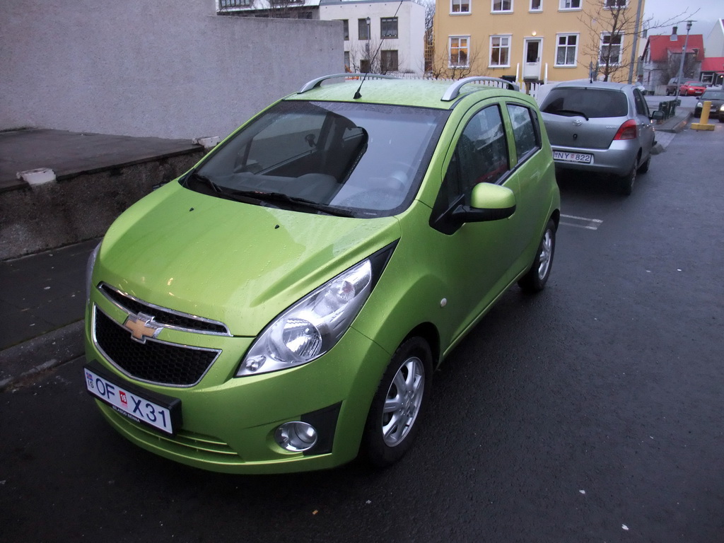 Our rental car parked at the Vitastigur street