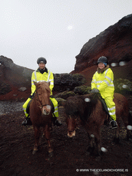 Tim and Miaomiao on icelandic horses at the east side of the city