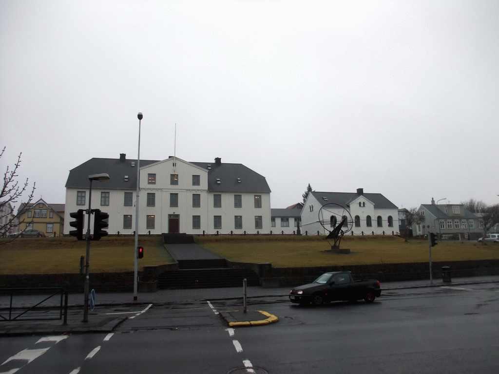 Front of the Reykjavík Junior College at the Lækjargata street