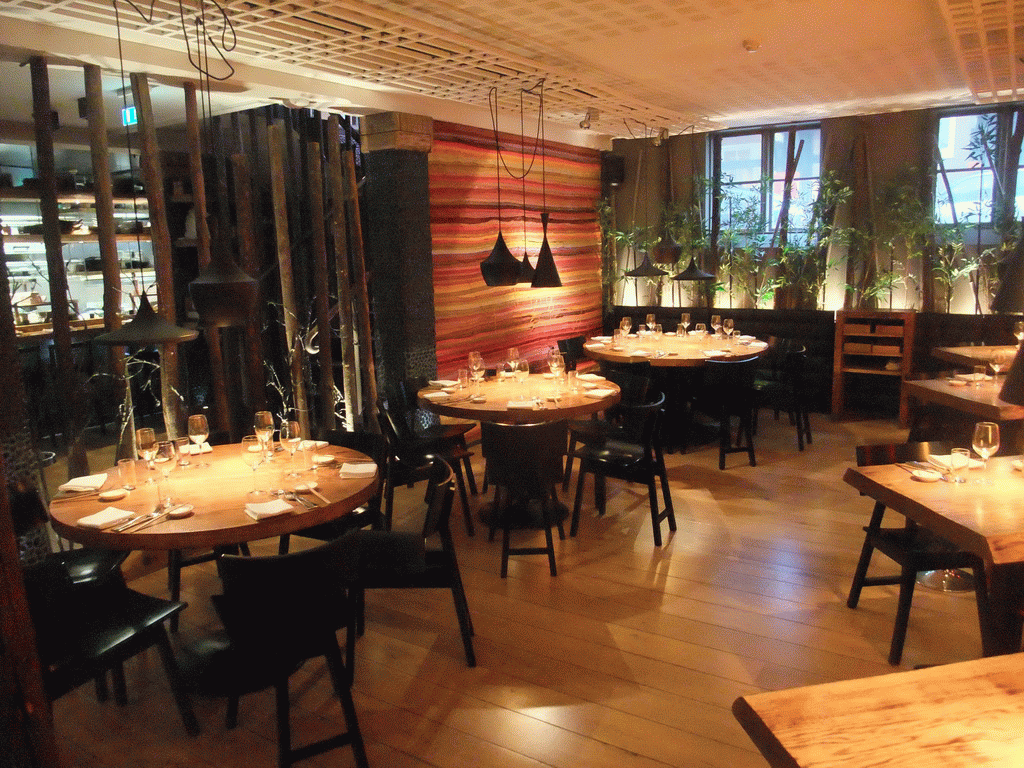 Interior of the Fiskmarkadurinn restaurant