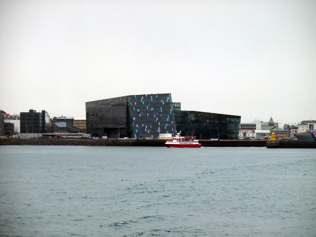 The Harpa Concert Hall, viewed from the Whale Watching Tour Boat