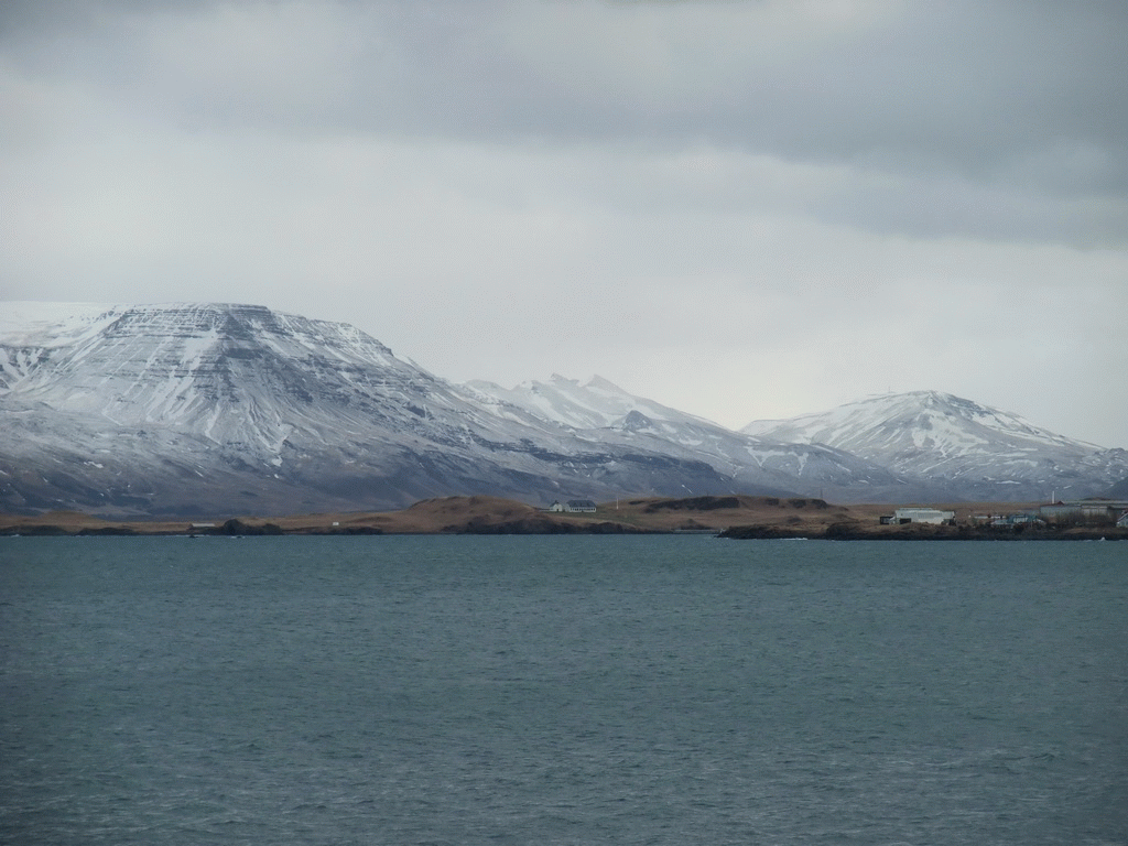 The Atlantic Ocean and Mount Esja, viewed from the Sculpture and Shore Walk