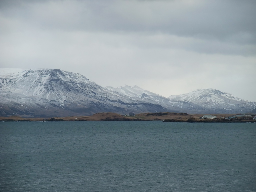 The Atlantic Ocean and Mount Esja, viewed from the Sculpture and Shore Walk