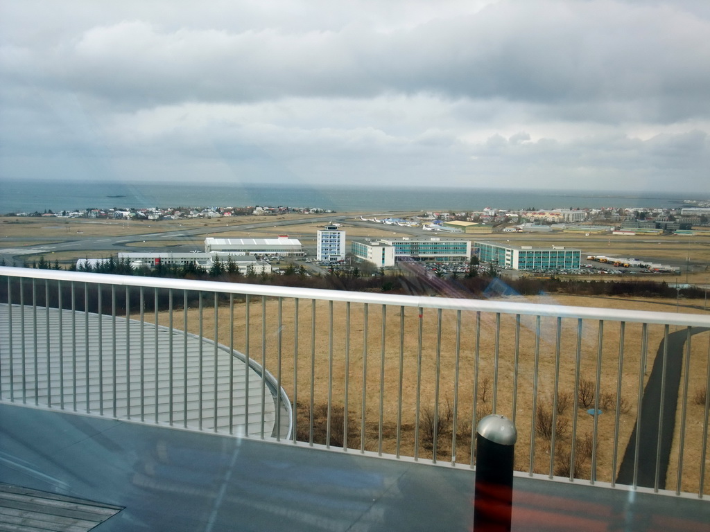 Reykjavík Airport and surroundings, viewed from the roof of the Perlan building