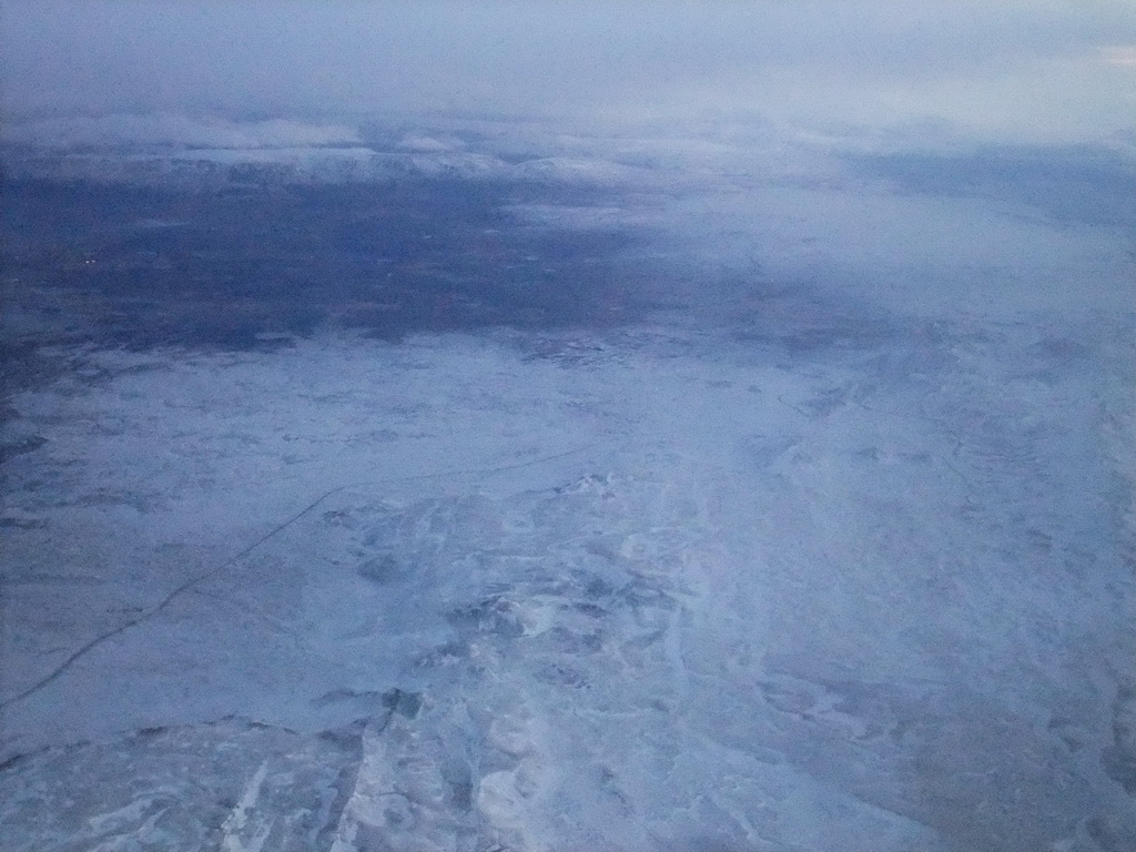 Mountains on the east side of Reykjavik, viewed from the plane to Amsterdam