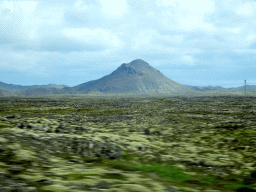 Mountains, viewed from the rental car on the Reykjanesbraut road