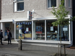 Front of the Lundinn souvenir shop at the Laugavegur street