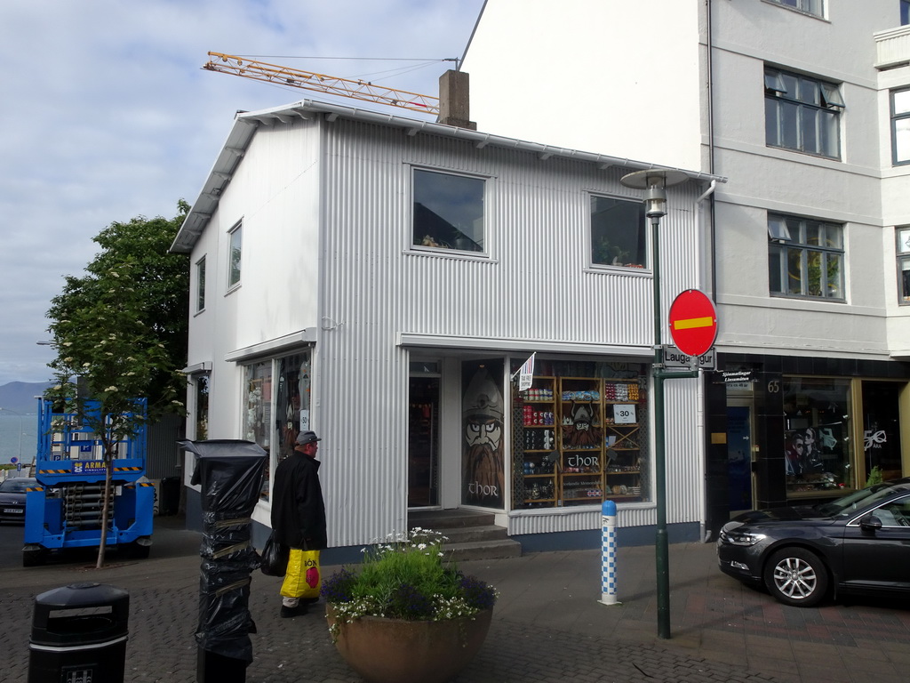 Front of the Thor souvenir shop at the crossing of the Laugavegur and Vitastigur streets