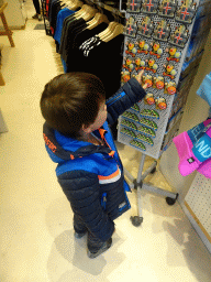 Max in a souvenir shop below the Hereford Steikhús restaurant at the Laugavegur street