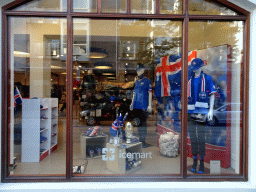 Icelandic football souvenirs in the Icemart shop at the Laugavegur street